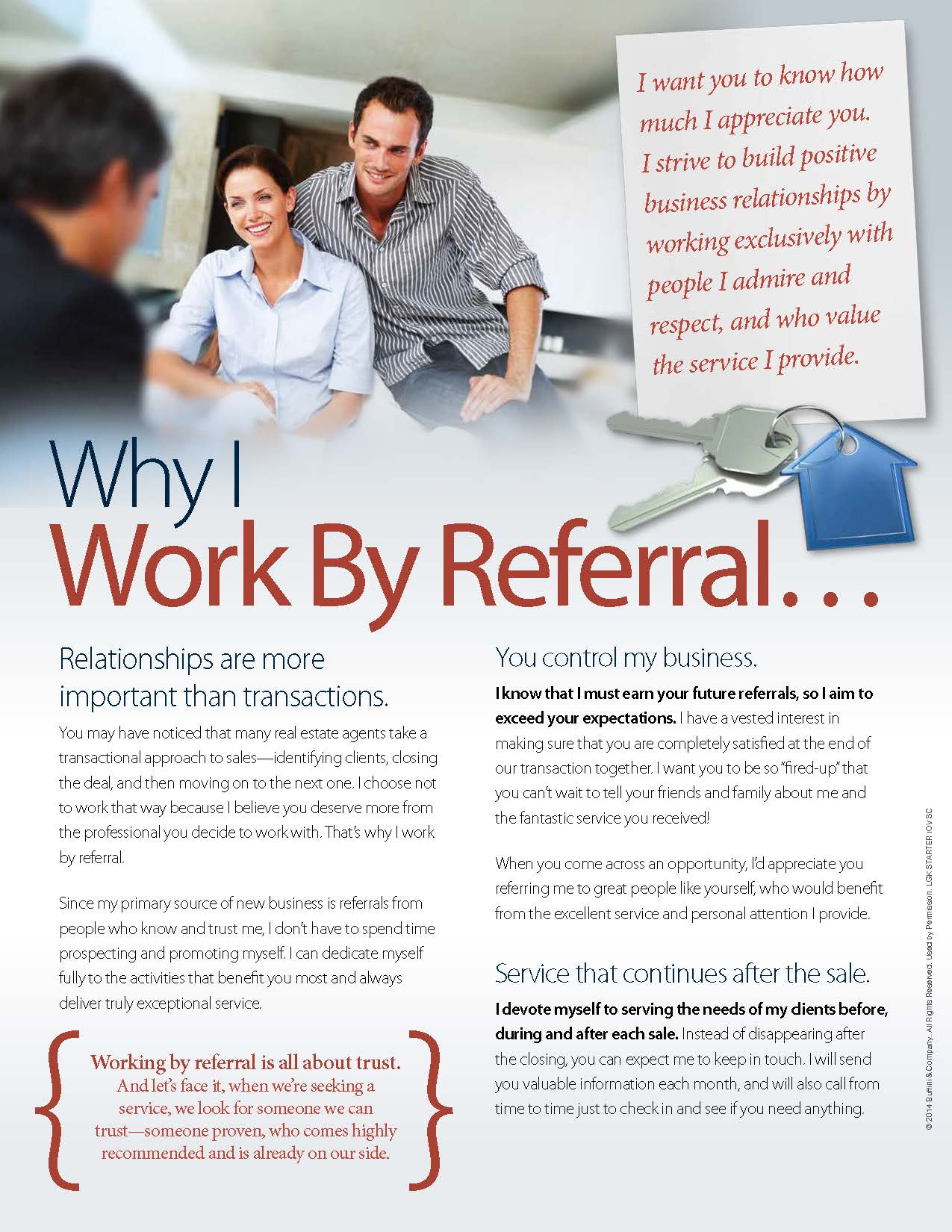 Why I Work By Referral