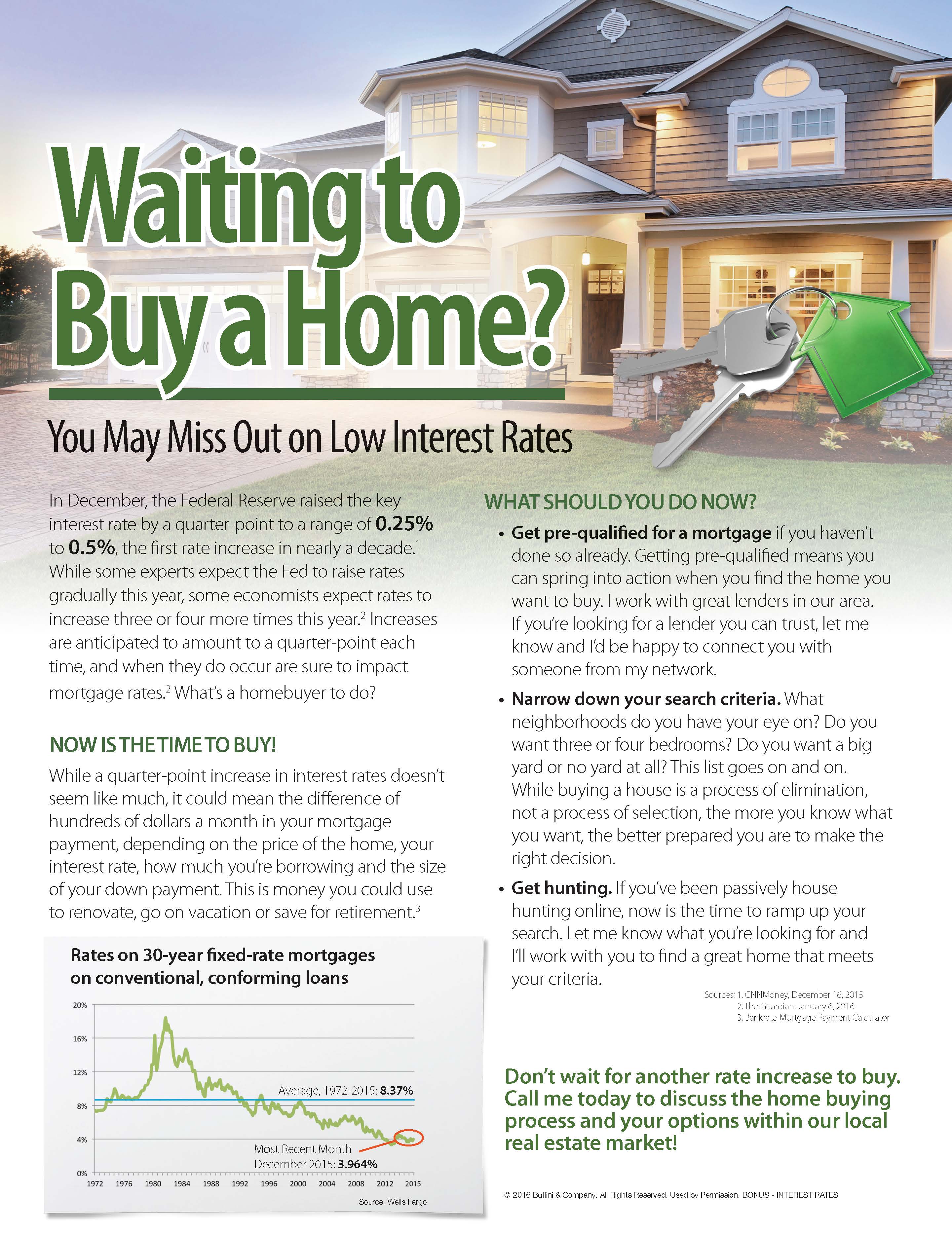 Waiting to Buy A Home?